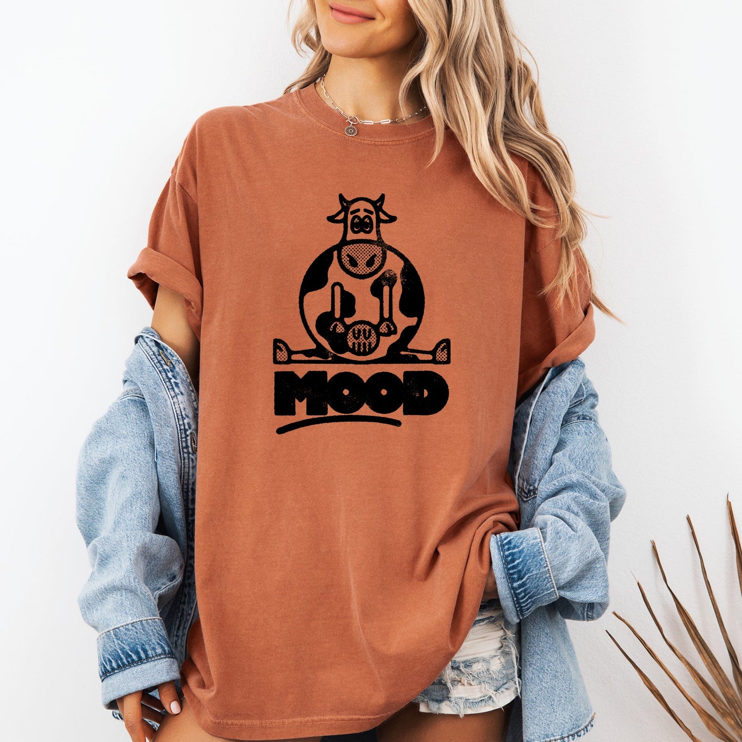 Moo'd, Cow, Funny, Moody, Mental Health, Positivity Tshirt Comfort Colors T-Shirt