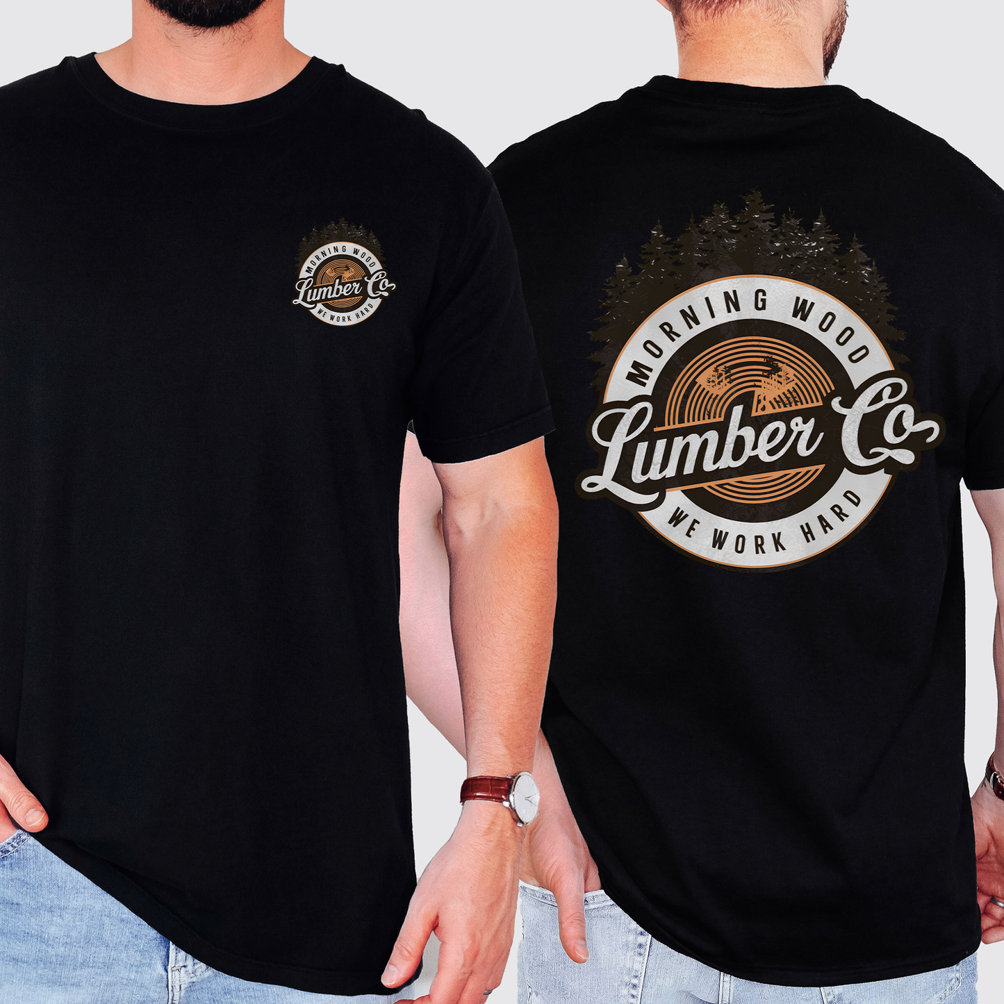 Morning Wood Lumber, Funny, Dad, Father's Day, Husband, Brother, Guy Gift, Comfort Colors T-Shirt