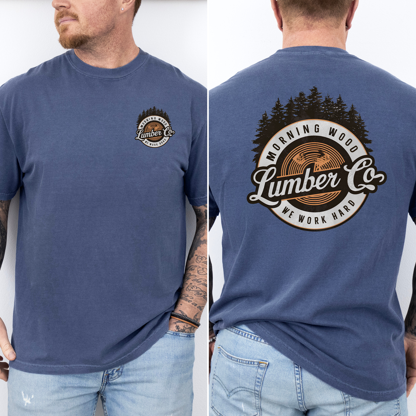 Morning Wood Lumber, Funny, Dad, Father's Day, Husband, Brother, Guy Gift, Comfort Colors T-Shirt