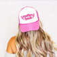 Mother Hood, Lightning Bolt, Sassy, Funny, Bright Pink Snapback Trucker Hat