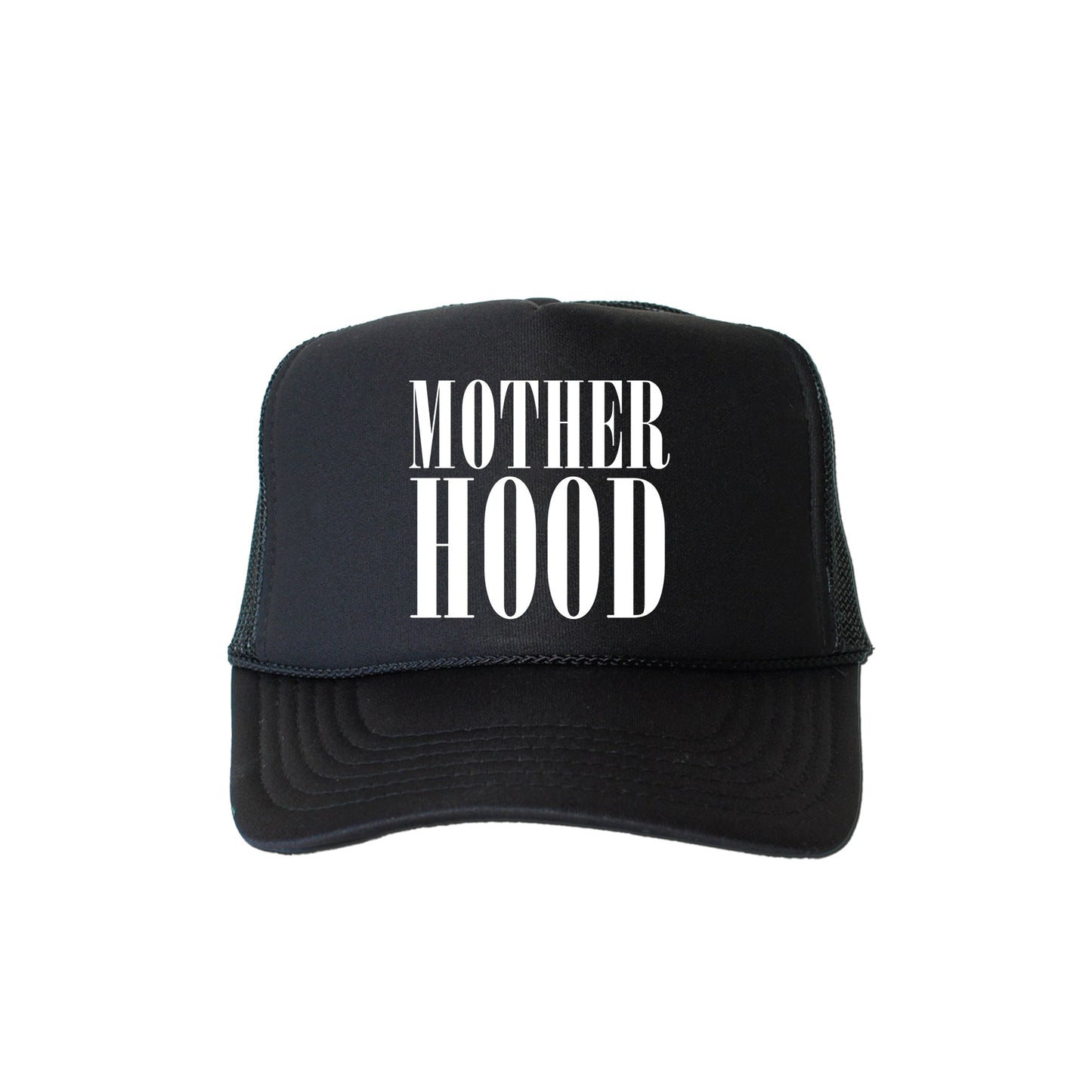 Mother Hood, Sassy, Funny, Black Snapback Trucker Hat