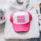Mother Hood, Sassy, Funny, Bright Pink Snapback Trucker Hat