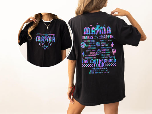 Motherhood Tour, Mama Concert Tee, Mother's Day, Lightening Bolt, Some Days I Rock It, Tshirt Comfort Colors T-Shirt