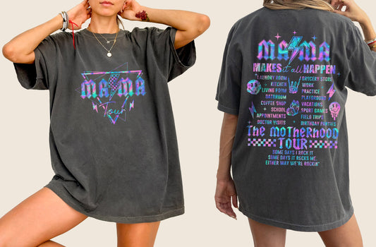 Motherhood Tour, Mama Concert Tee, Mother's Day, Lightening Bolt, Some Days I Rock It, Tshirt Comfort Colors T-Shirt