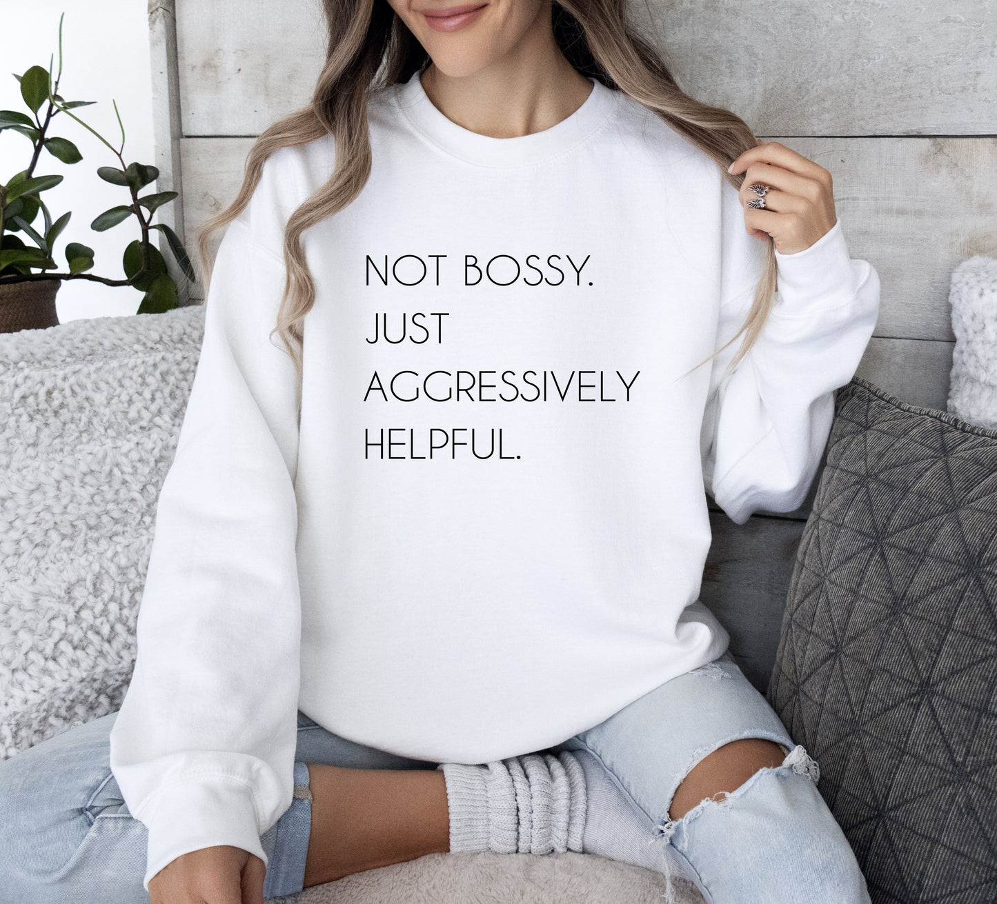 Not Bossy Funny Sweatshirt, Sarcastic College Sweatshirt
