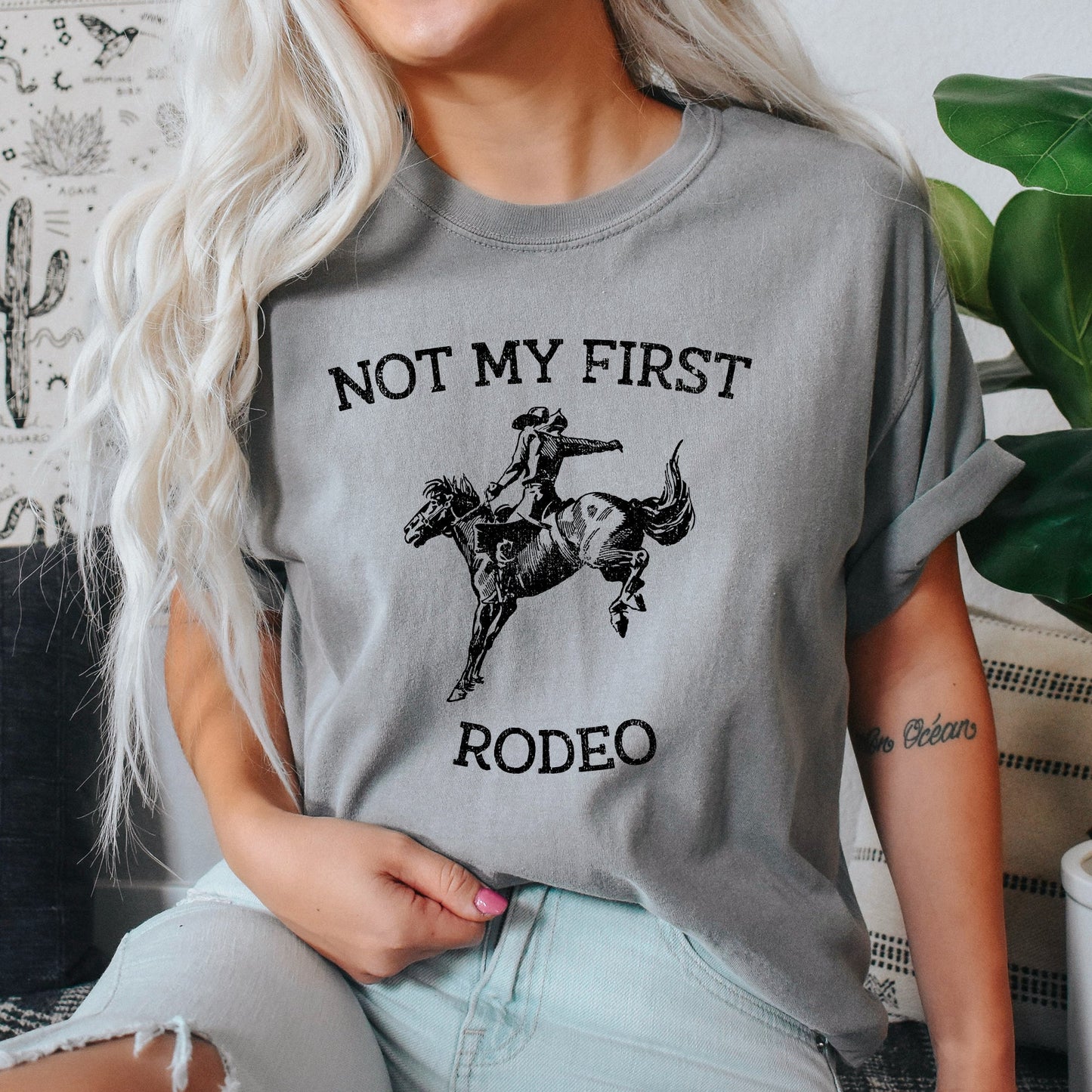 Not My First Rodeo, Cowboy, Bronco Rider, Country, Cowgirl, Tshirt Comfort Colors T-Shirt