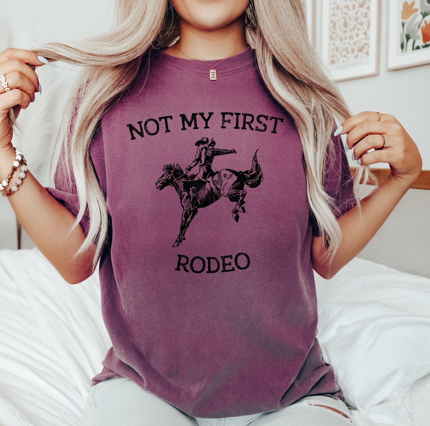 Not My First Rodeo, Cowboy, Bronco Rider, Country, Cowgirl, Tshirt Comfort Colors T-Shirt