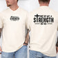 Not My Strength But His, Faith, Christian, Jesus, Gospel, Religious Tshirt Comfort Colors T-Shirt