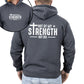 Not My Strength But His, Faith, Christian, Jesus, Gospel, Religious Hoodie, Hooded Sweatshirt