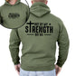 Not My Strength But His, Faith, Christian, Jesus, Gospel, Religious Hoodie, Hooded Sweatshirt
