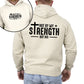 Not My Strength But His, Faith, Christian, Jesus, Gospel, Religious Hoodie, Hooded Sweatshirt