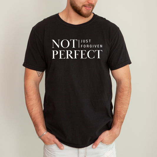 Not Perfect, Just Forgiven, Jesus, Christian, Religious, Gospel, Faith Tshirt Comfort Colors T-Shirt