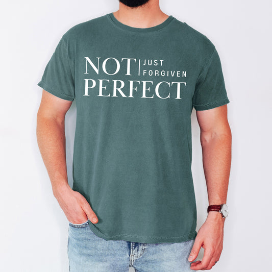 Not Perfect, Just Forgiven, Jesus, Christian, Religious, Gospel, Faith Tshirt Comfort Colors T-Shirt