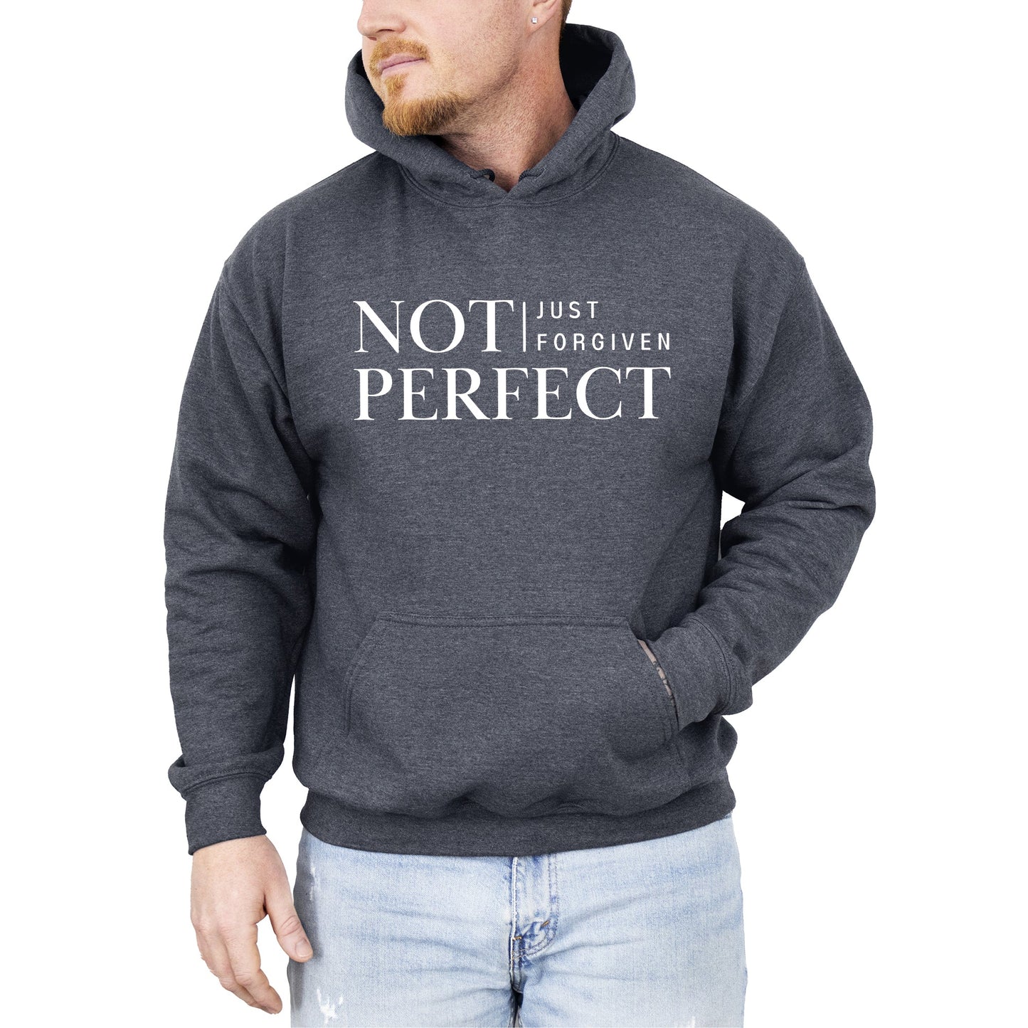 Not Perfect, Just Forgiven, Jesus, Christian, Religious, Gospel, Faith Hoodie, Hooded Sweatshirt