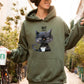 Not Today, Cat, Grumpy, Coffee, Funny, Meme Hooded Sweatshirt
