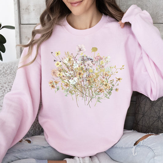 Meadow, Pressed Flowers Sweatshirt