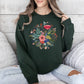 Circular Floral Folk Art Sweatshirt