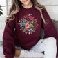 Circular Floral Folk Art Sweatshirt