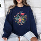 Circular Floral Folk Art Sweatshirt