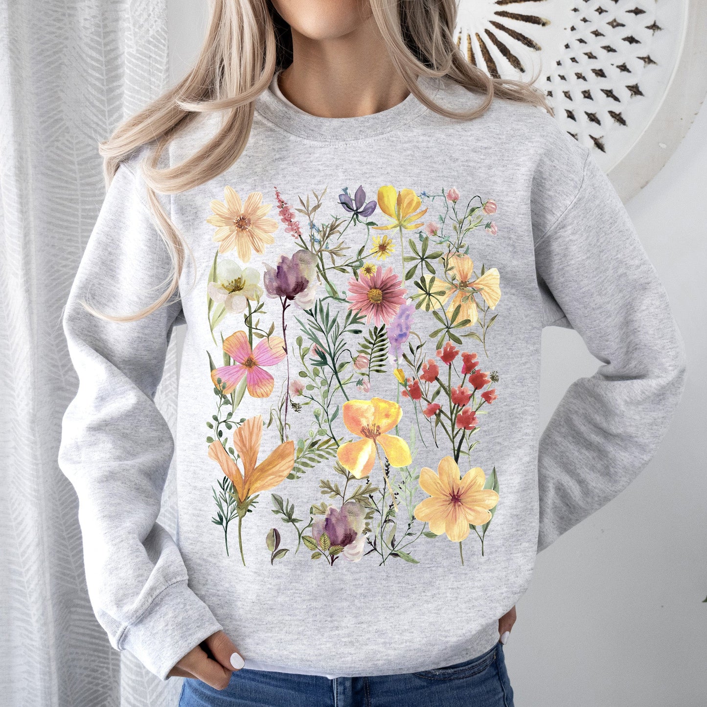 Mountain Meadow Pressed Flowers Sweatshirt