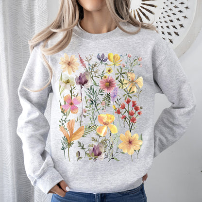 Mountain Meadow Pressed Flowers Sweatshirt