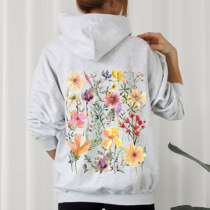 Mountain Meadow Pressed Flowers Hoodie