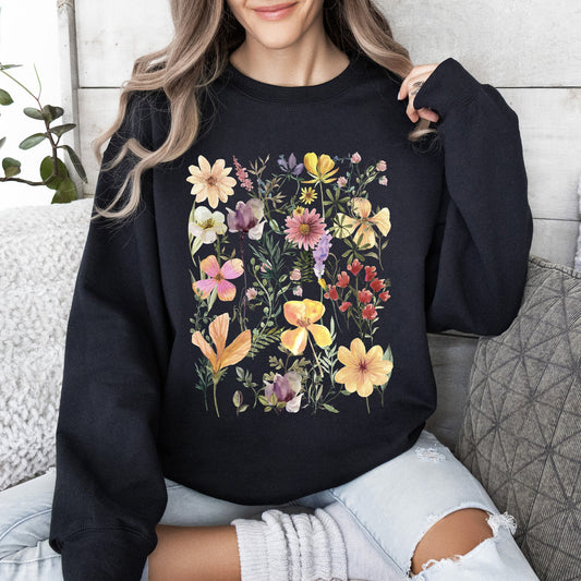 Mountain Meadow Pressed Flowers Sweatshirt
