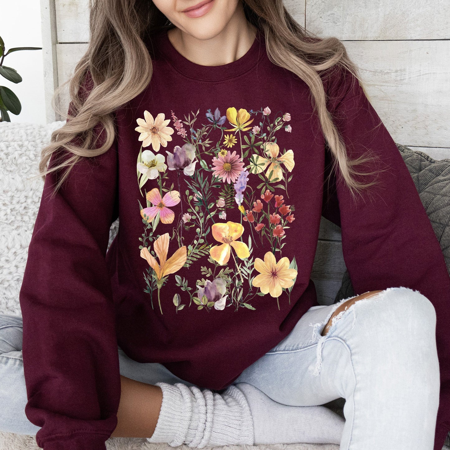 Mountain Meadow Pressed Flowers Sweatshirt
