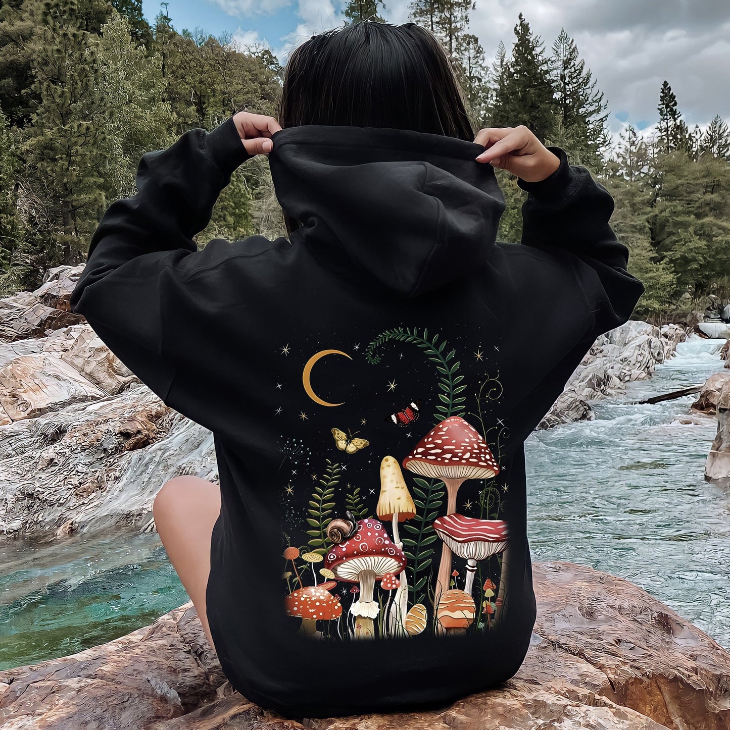 Mystical Mushroom Forest Hoodie