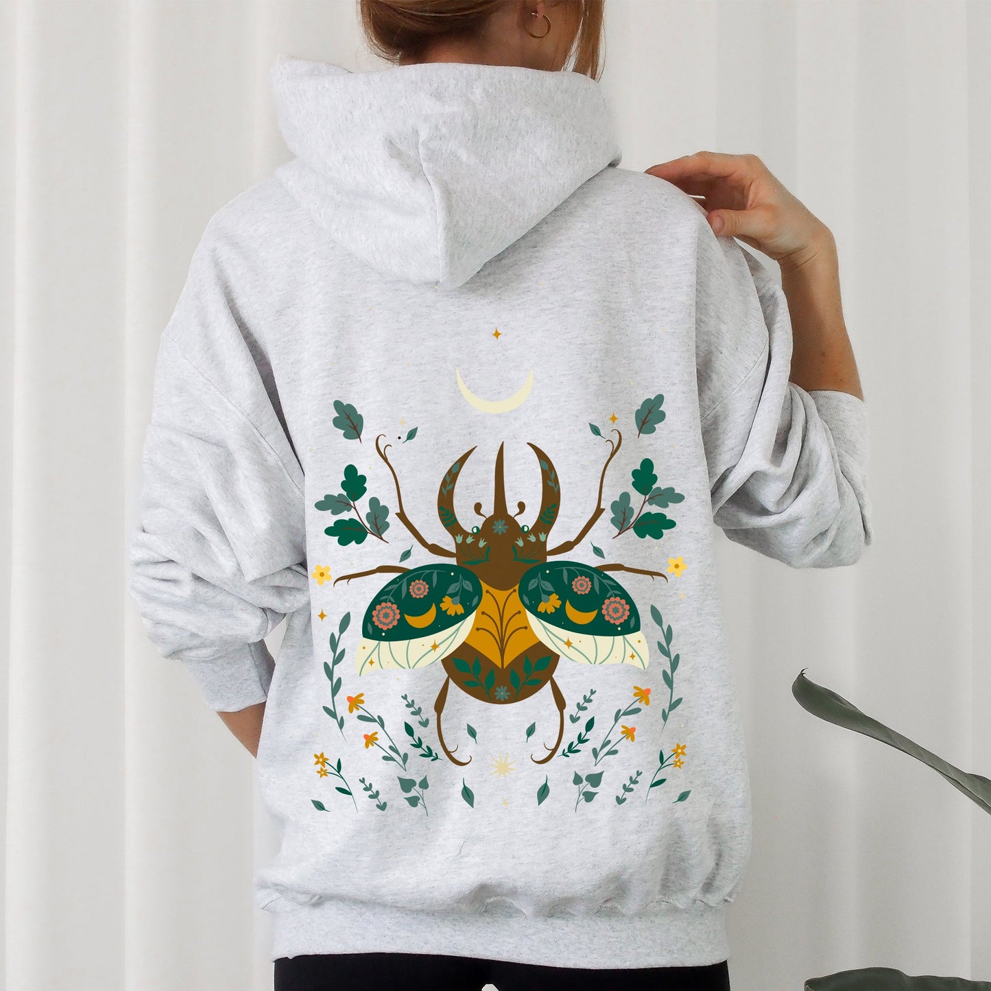 Ferns, Mystical, Animal, Retro Hoodie