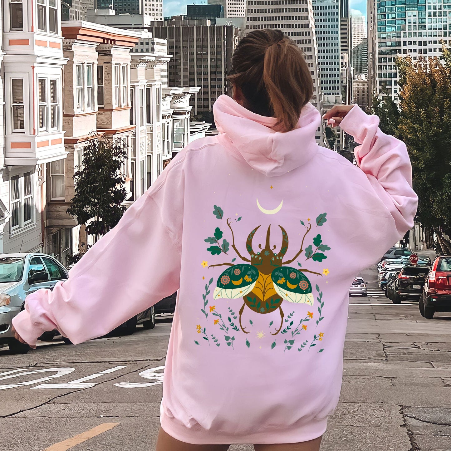 Ferns, Mystical, Animal, Retro Hoodie