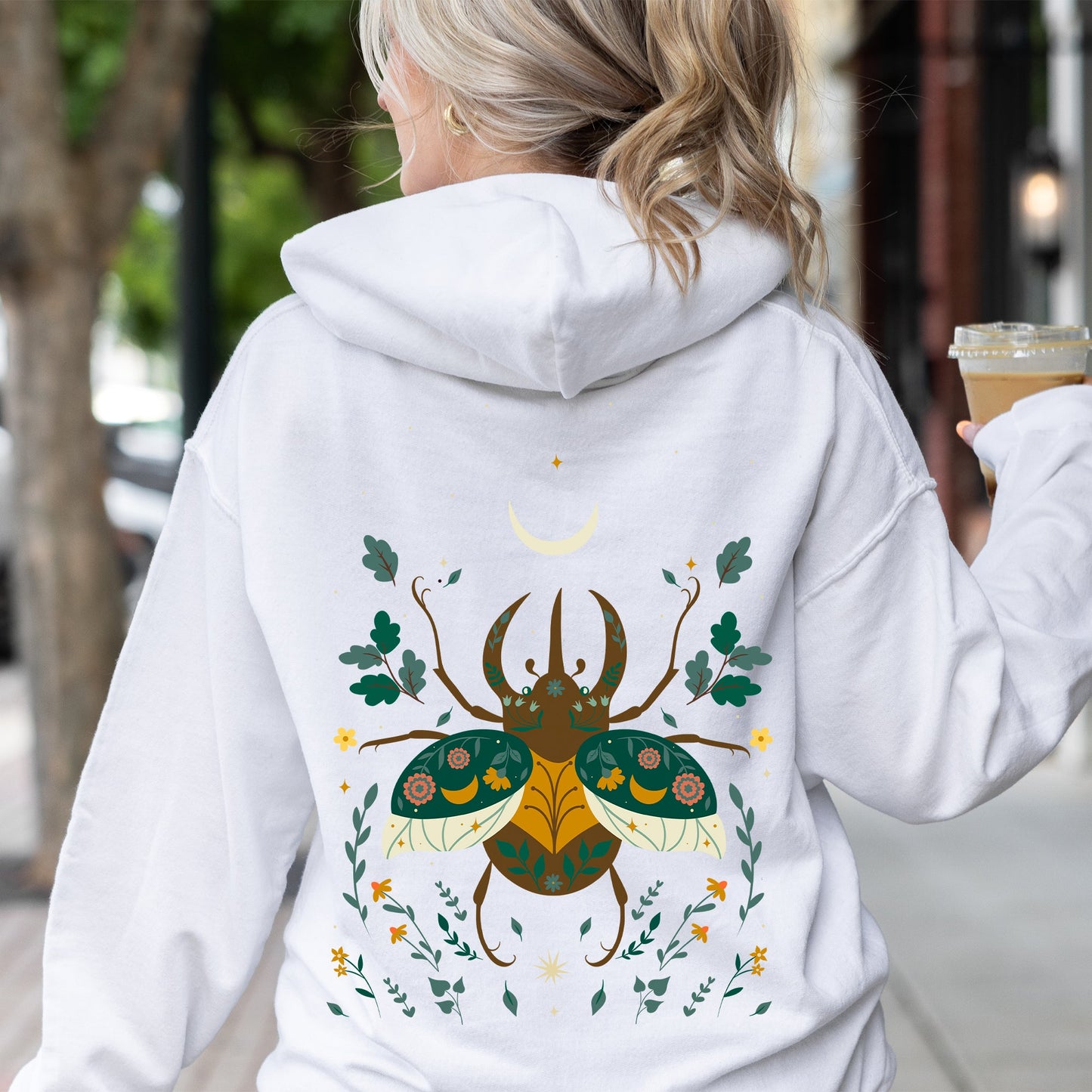 Ferns, Mystical, Animal, Retro Hoodie