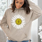 Retro Daisy Print, Vintage Flowers Hoodie