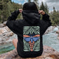 Tropical Butterfly and Palm Design, Boho Print Hoodie