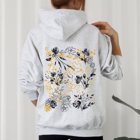 Floral Pattern Botanical Flowers Hoodie