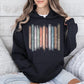 Wildflowers, Nature, Floral, Botanical Stripes Hoodie