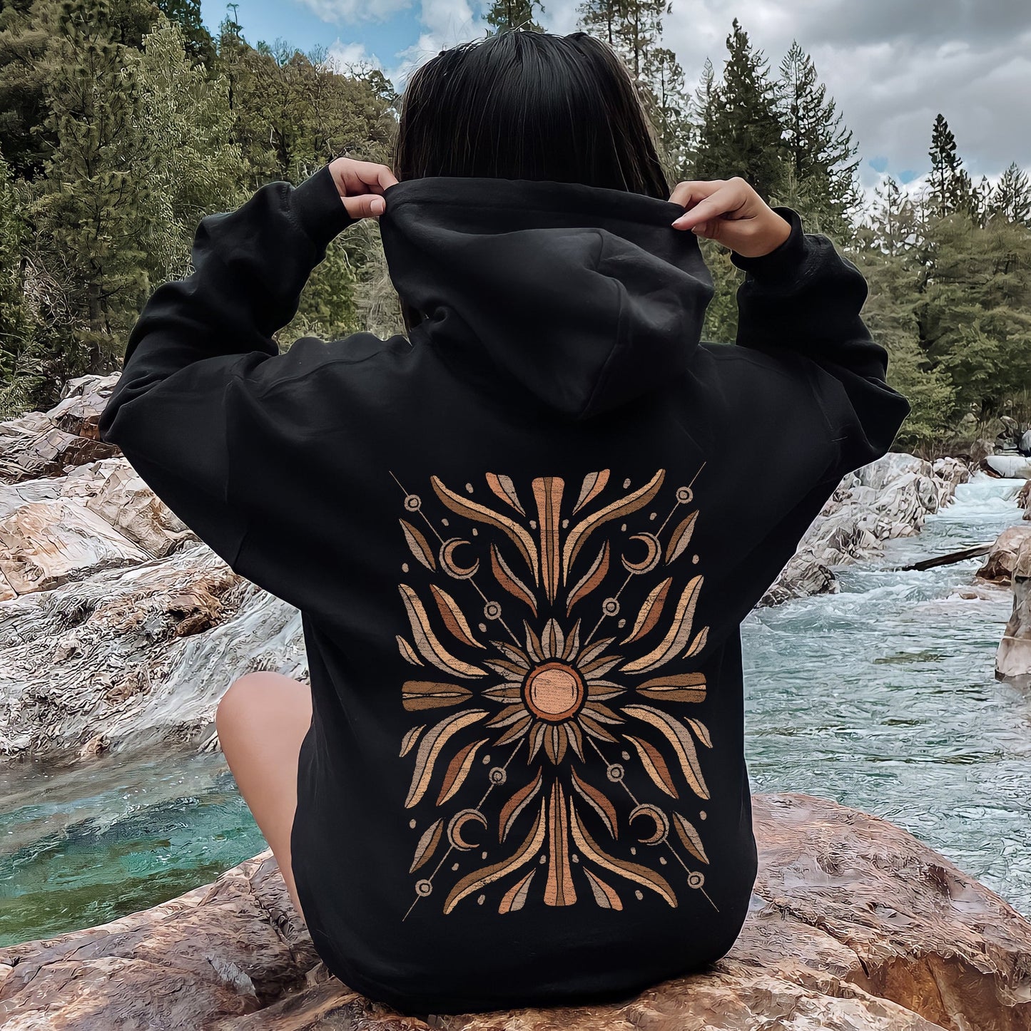 Boho Radiant Sun Hoodie