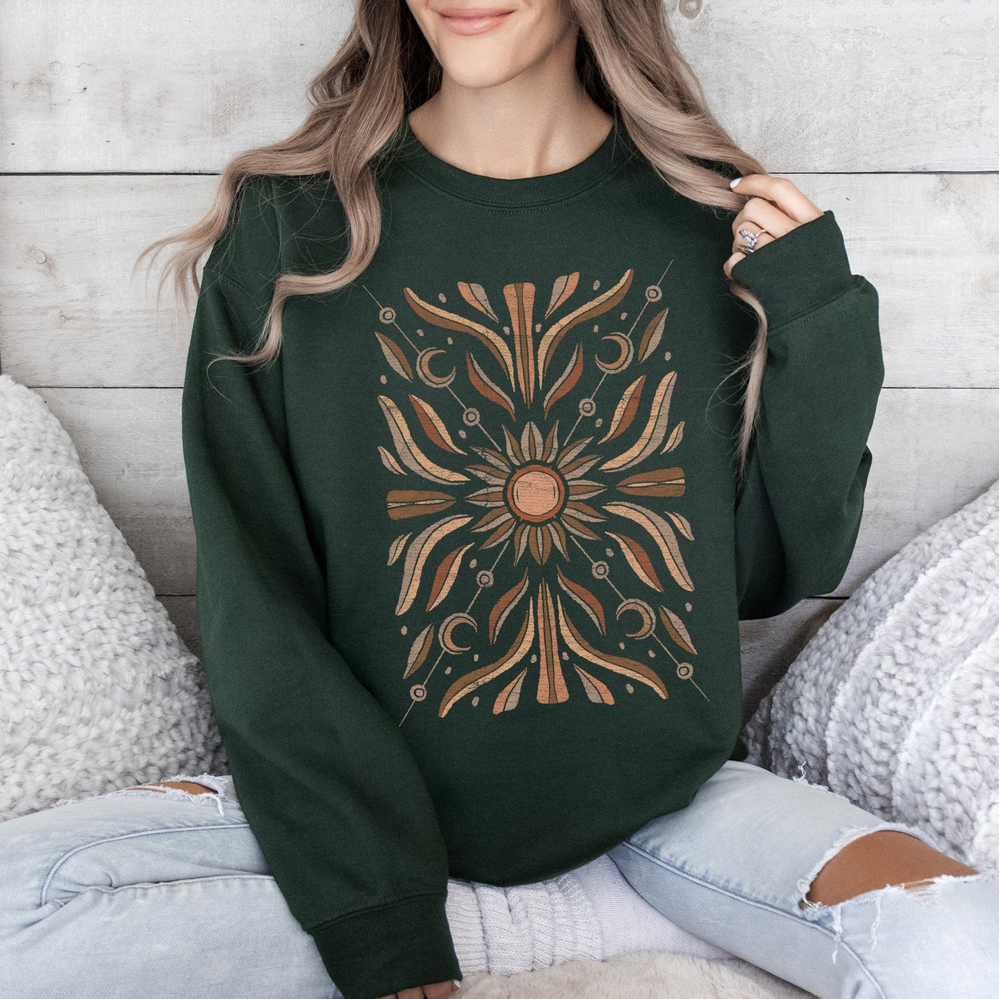 Boho Radiant Sun Sweatshirt