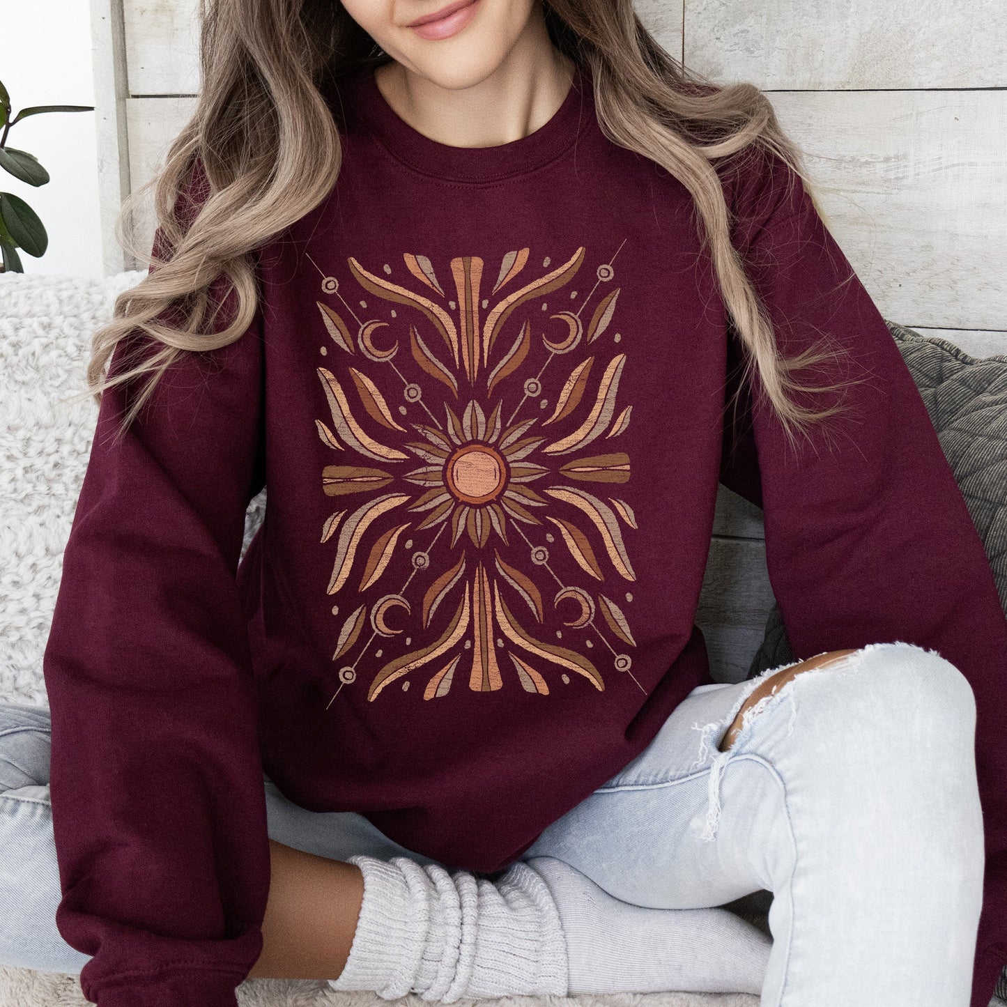 Boho Radiant Sun Sweatshirt