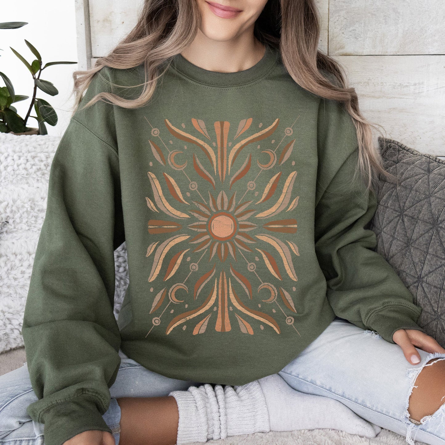 Boho Radiant Sun Sweatshirt