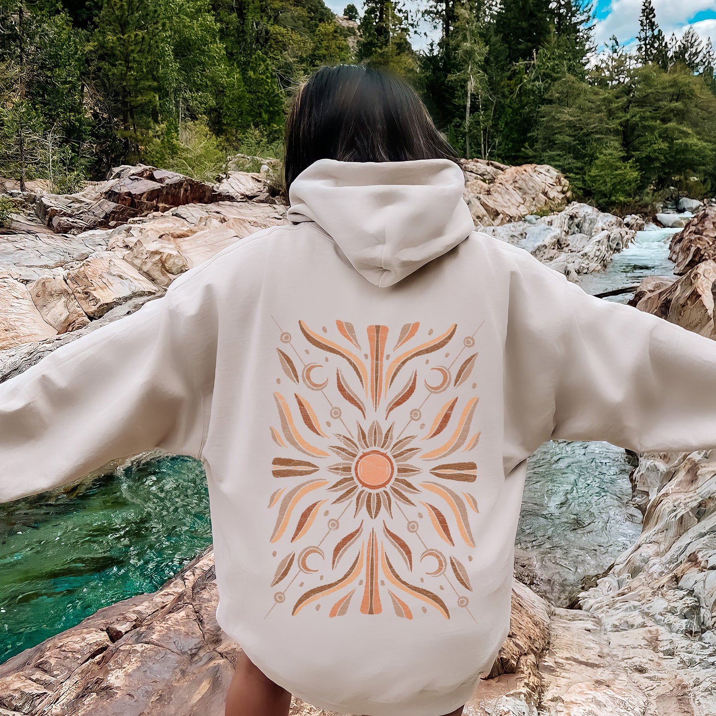 Boho Radiant Sun Hoodie