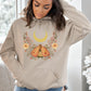Mystical Moth and Moon, Enchanted Floral Night Sky Hoodie
