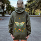 Twilight Flora and Fauna, Moon, Moth, and Flower Hoodie