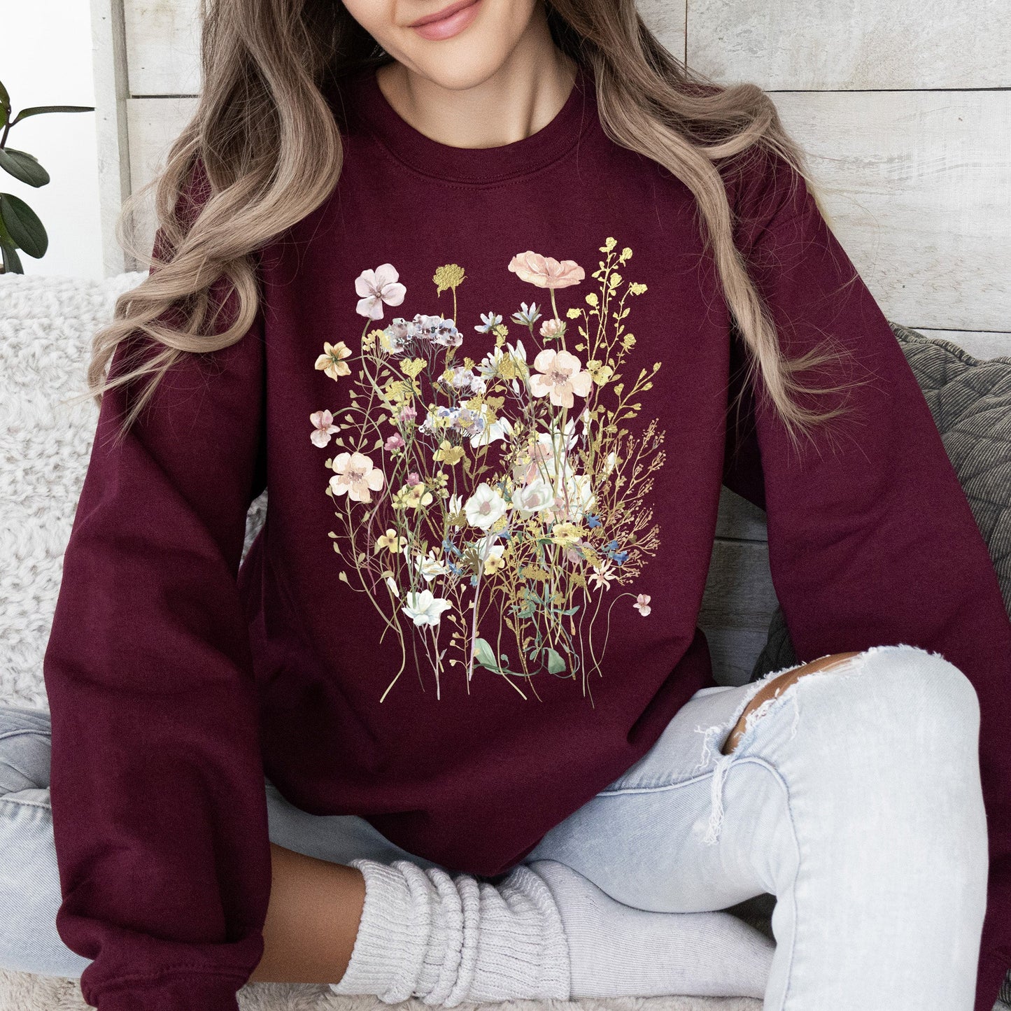 Pressed Flower Bouquet Sweatshirt