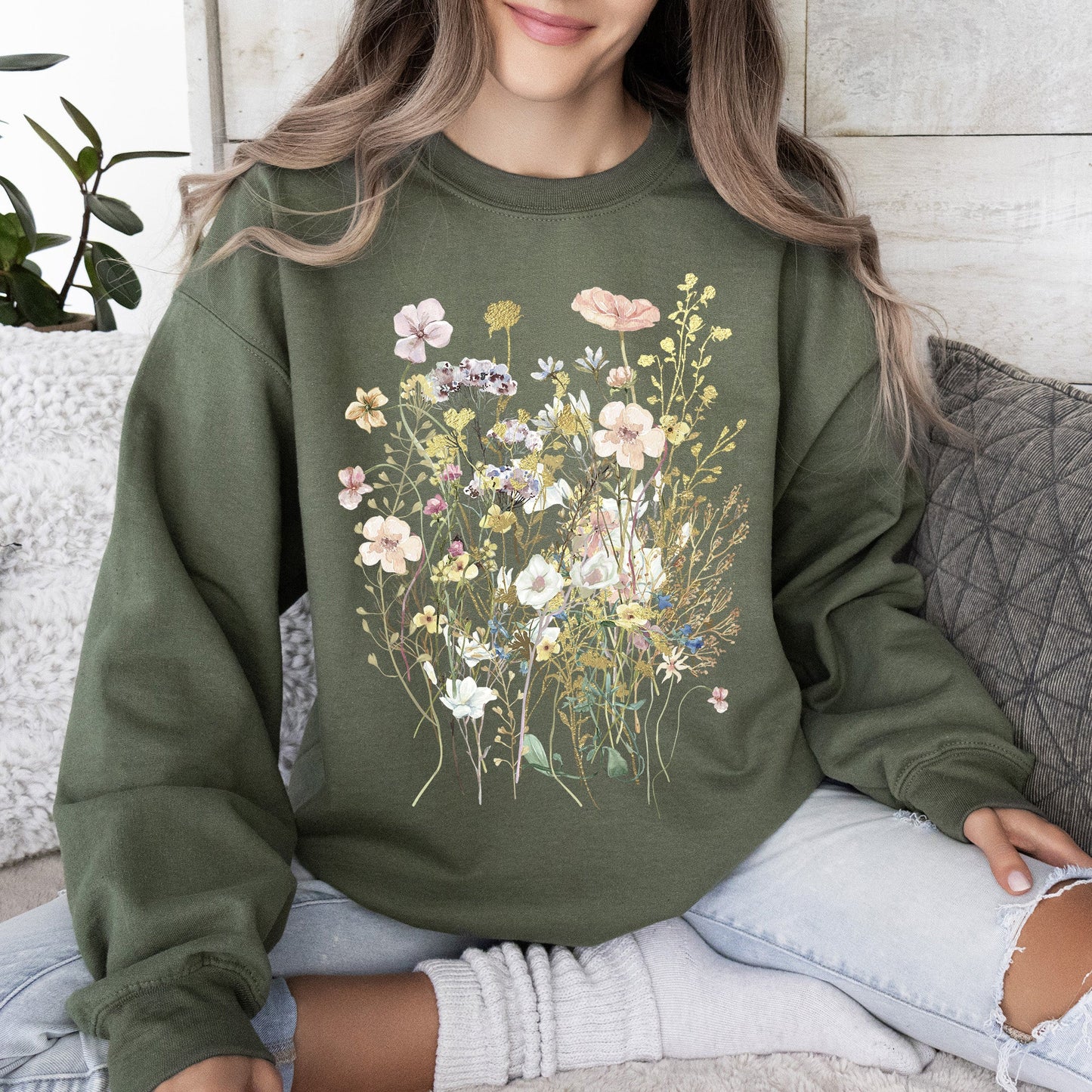 Pressed Flower Bouquet Sweatshirt