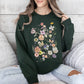 Butterfly Mountain Meadow Pressed Flower Sweatshirt