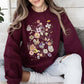 Butterfly Mountain Meadow Pressed Flower Sweatshirt