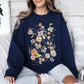 Butterfly Mountain Meadow Pressed Flower Sweatshirt