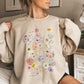 Butterfly Mountain Meadow Pressed Flower Sweatshirt