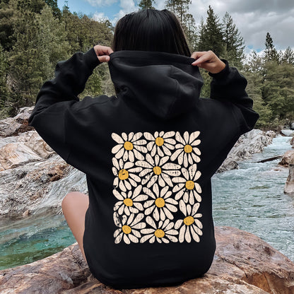 Vintage Daisies, Floral Design, Flowers Hoodie